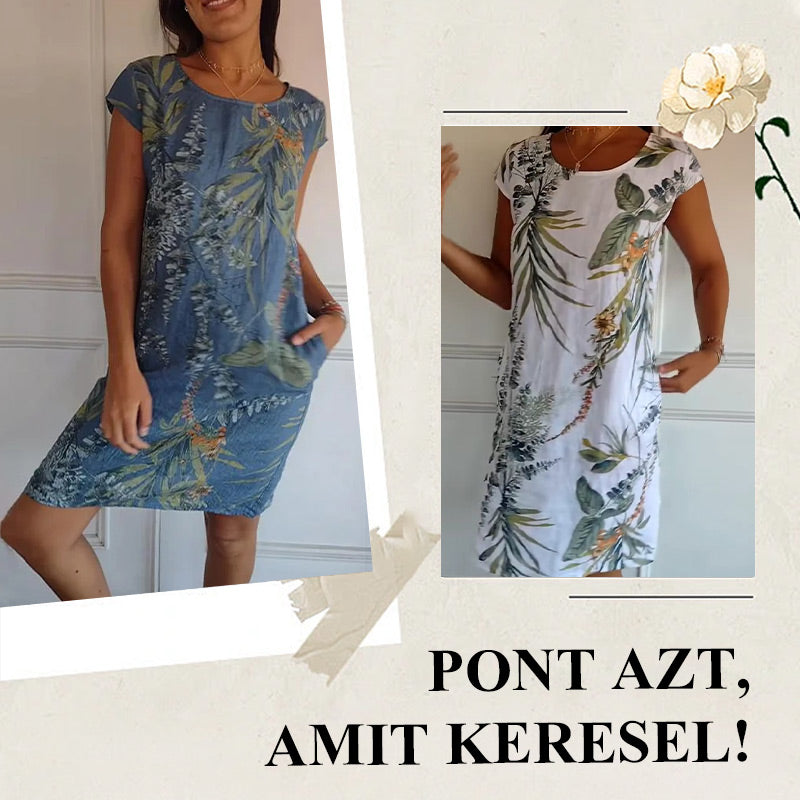 【M-3XL】🌸Rövid ujjú nyomtatott ruha