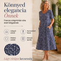 💖2026 Elegáns kerek nyakú, virágos, csillagos, elegáns virágos ruha
