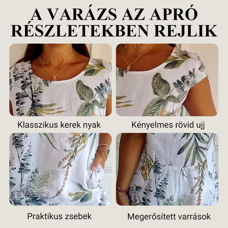 【M-3XL】🌸Rövid ujjú nyomtatott ruha