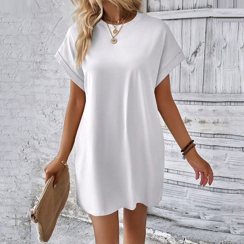 【S-2XL】👗Elegáns egyszínű ruha zsebekkel nőknek