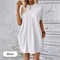 【S-2XL】👗Elegáns egyszínű ruha zsebekkel nőknek