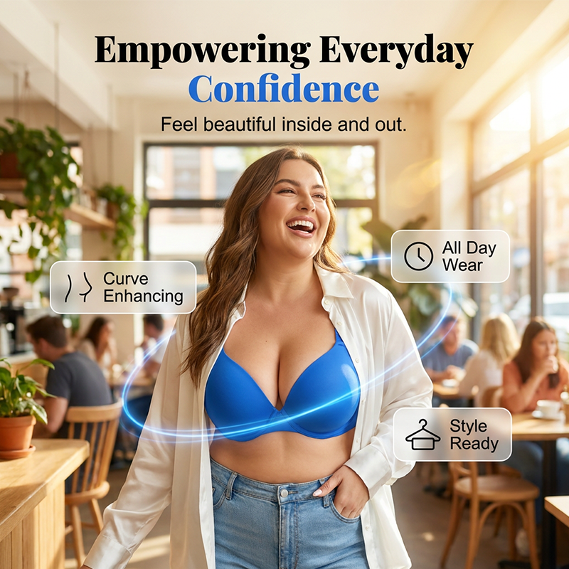 ✨ Simán & Támogató Mindennapi Plus Size Melltartó