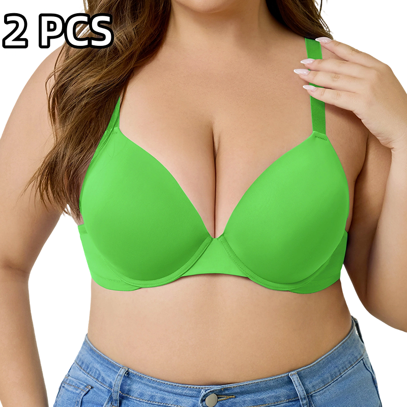 ✨ Simán & Támogató Mindennapi Plus Size Melltartó