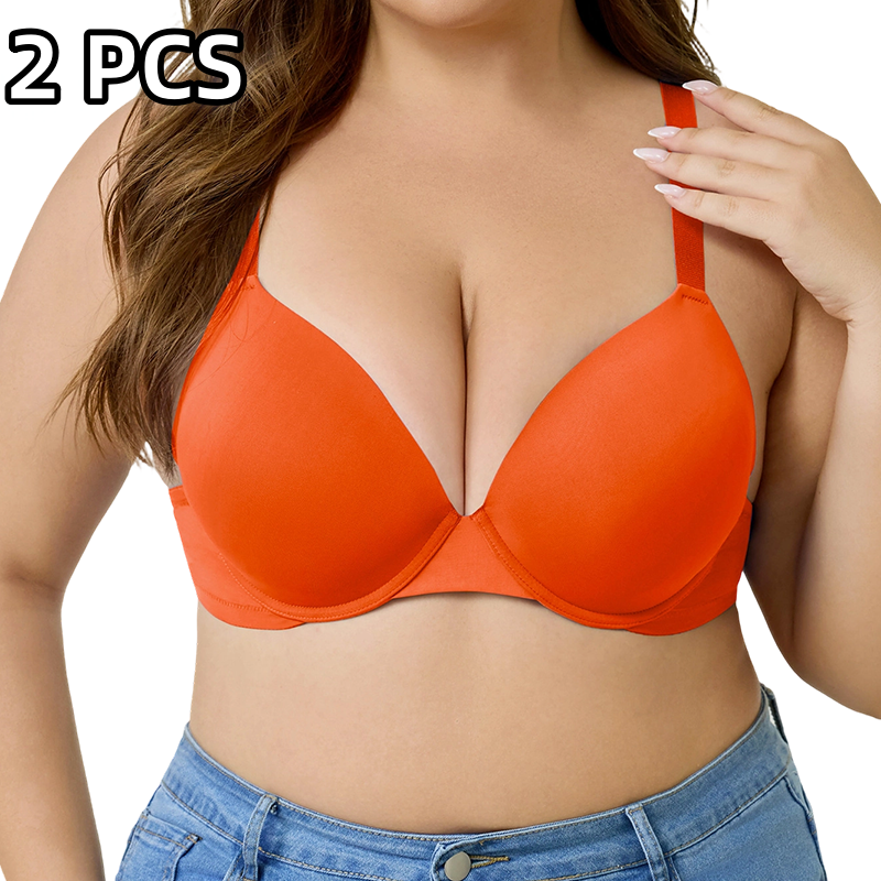 ✨ Simán & Támogató Mindennapi Plus Size Melltartó